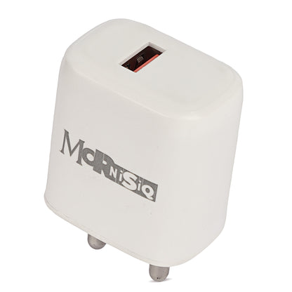 MIQ India 20W Original Charger With Lightning Cable Compatible With iPhone 14/14Plus/14Pro/14 Pro Max 13/13Pro/13Pro Max 12/12Pro/12/11/X/Xr Series (Mfi-Certified), White